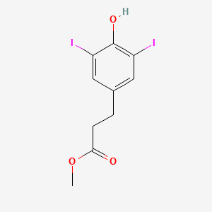 molecular formula C10H10I2O3 B14073843 Methyl 3-(4-hydroxy-3,5-diiodophenyl)propanoate 