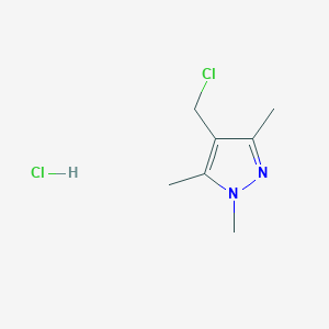 molecular formula C7H12Cl2N2 B1407385 4-(氯甲基)-1,3,5-三甲基-1H-吡唑盐酸盐 CAS No. 1352127-20-8