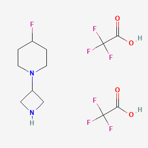 molecular formula C12H17F7N2O4 B1407388 1-(Azetidin-3-yl)-4-fluoro-piperidine ditrifluoroacetate CAS No. 1706463-13-9