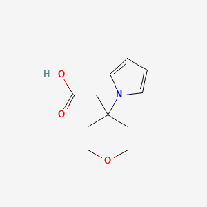 molecular formula C11H15NO3 B1407390 [4-(1H-吡咯-1-基)四氢-2H-吡喃-4-基]乙酸 CAS No. 1573547-77-9
