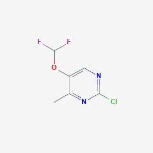 molecular formula C6H5ClF2N2O B1407397 2-Chloro-5-(difluoromethoxy)-4-methylpyrimidine CAS No. 1823916-35-3