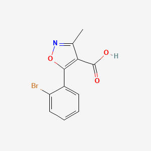 molecular formula C11H8BrNO3 B1407398 5-(2-溴苯基)-3-甲基异恶唑-4-羧酸 CAS No. 91182-59-1
