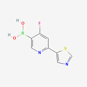 (4-Fluoro-6-(thiazol-5-yl)pyridin-3-yl)boronic acid