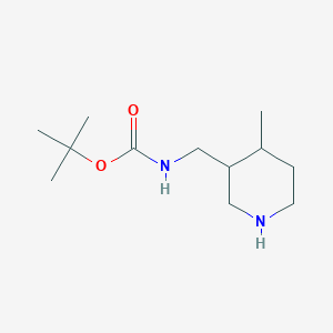 molecular formula C12H24N2O2 B1407399 tert-Butyl ((4-methylpiperidin-3-yl)methyl)carbamate CAS No. 1537578-42-9
