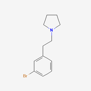 molecular formula C12H16BrN B1407400 1-[2-(3-Bromophenyl)ethyl]pyrrolidine CAS No. 1225280-80-7