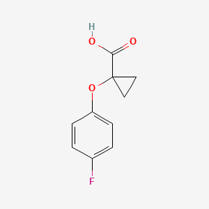 molecular formula C10H9FO3 B1407402 1-(4-Fluorophenoxy)cyclopropanecarboxylic acid CAS No. 1399657-46-5