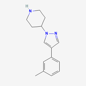 molecular formula C15H19N3 B1407408 4-(4-m-Tolylpyrazol-1-yl)-piperidine CAS No. 1780142-50-8