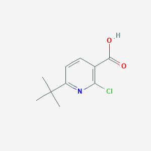 molecular formula C10H12ClNO2 B1407410 3-Pyridinecarboxylic acid, 2-chloro-6-(1,1-dimethylethyl)- CAS No. 1211588-66-7