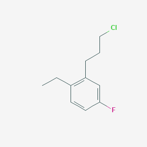 molecular formula C11H14ClF B14074100 1-(3-Chloropropyl)-2-ethyl-5-fluorobenzene 