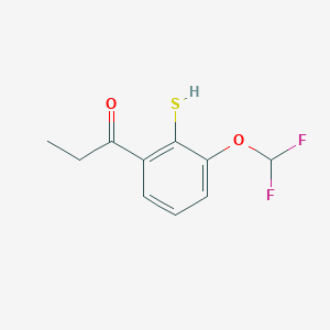 1-(3-(Difluoromethoxy)-2-mercaptophenyl)propan-1-one