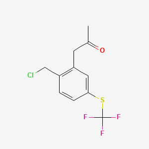 1-(2-(Chloromethyl)-5-(trifluoromethylthio)phenyl)propan-2-one