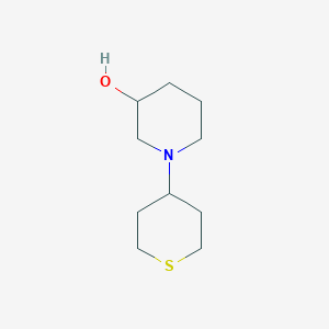 molecular formula C10H19NOS B1407419 1-(Thian-4-yl)piperidin-3-ol CAS No. 1557333-12-6