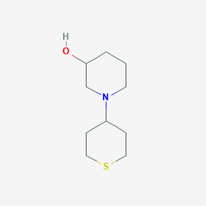 molecular formula C10H19NOS B1407419 1-(噻-4-基)哌啶-3-醇 CAS No. 1557333-12-6