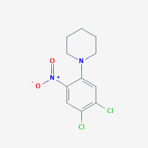 molecular formula C11H12Cl2N2O2 B140742 1-(4,5-Dichloro-2-nitrophenyl)piperidine CAS No. 130475-07-9