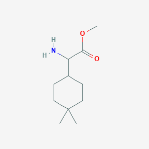 molecular formula C11H21NO2 B1407422 Methyl 2-amino-2-(4,4-dimethylcyclohexyl)acetate CAS No. 1779579-29-1