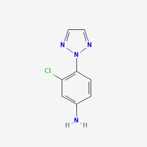 molecular formula C8H7ClN4 B1407424 3-Chloro-4-(2H-1,2,3-triazol-2-yl)aniline CAS No. 1784787-43-4