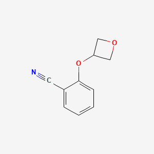 molecular formula C10H9NO2 B1407430 2-(Oxetan-3-yloxy)benzonitrile CAS No. 1552216-20-2