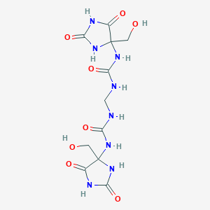 1-[4-(Hydroxymethyl)-2,5-dioxoimidazolidin-4-yl]-3-[[[4-(hydroxymethyl)-2,5-dioxoimidazolidin-4-yl]carbamoylamino]methyl]urea