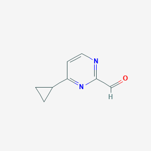 molecular formula C8H8N2O B1407434 4-Cyclopropylpyrimidine-2-carbaldehyde CAS No. 1378817-25-4