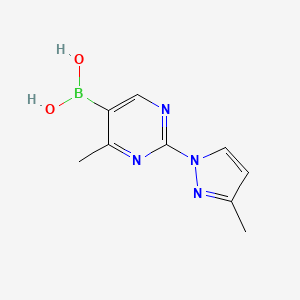 (4-Methyl-2-(3-methyl-1H-pyrazol-1-yl)pyrimidin-5-yl)boronic acid