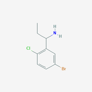 molecular formula C9H11BrClN B1407444 1-(5-溴-2-氯苯基)丙胺 CAS No. 1270514-47-0