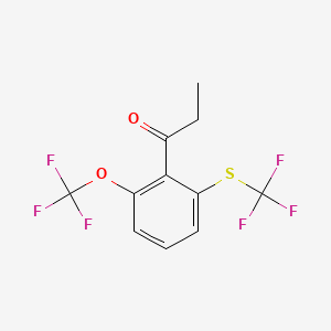 1-(2-(Trifluoromethoxy)-6-(trifluoromethylthio)phenyl)propan-1-one