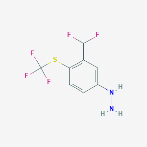 1-(3-(Difluoromethyl)-4-(trifluoromethylthio)phenyl)hydrazine