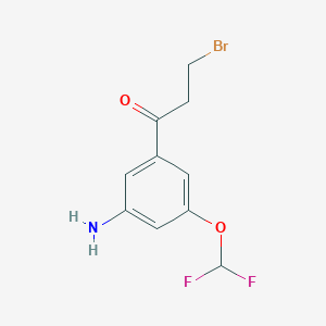 1-(3-Amino-5-(difluoromethoxy)phenyl)-3-bromopropan-1-one