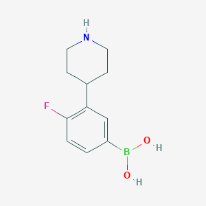 (4-Fluoro-3-(piperidin-4-yl)phenyl)boronic acid