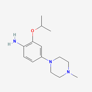 molecular formula C14H23N3O B1407468 2-异丙氧基-4-(4-甲基哌嗪-1-基)苯胺 CAS No. 1280594-97-9