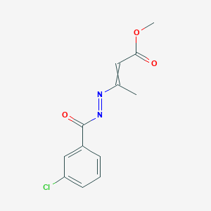 Methyl 3-[(E)-(3-chlorobenzoyl)diazenyl]but-2-enoate