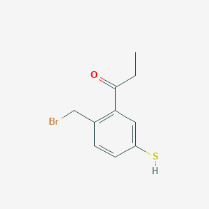 1-(2-(Bromomethyl)-5-mercaptophenyl)propan-1-one