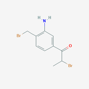 1-(3-Amino-4-(bromomethyl)phenyl)-2-bromopropan-1-one