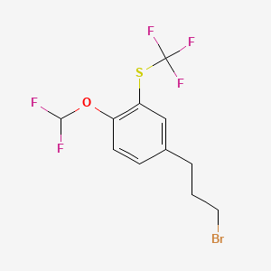 1-(3-Bromopropyl)-4-(difluoromethoxy)-3-(trifluoromethylthio)benzene