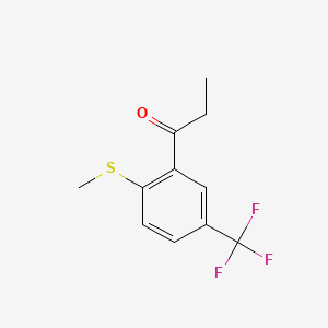 1-(2-(Methylthio)-5-(trifluoromethyl)phenyl)propan-1-one