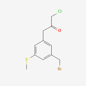 1-(3-(Bromomethyl)-5-(methylthio)phenyl)-3-chloropropan-2-one