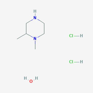 molecular formula C6H18Cl2N2O B1407476 1,2-二甲基哌嗪二盐酸盐水合物 CAS No. 668435-15-2
