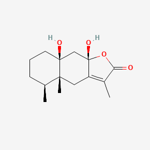 molecular formula C15H22O4 B14074762 8b,10b-Dihydroxyeremophilenolide CAS No. 130430-98-7