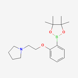 1-(2-(2-(4,4,5,5-Tetramethyl-1,3,2-dioxaborolan-2-yl)phenoxy)ethyl)pyrrolidine