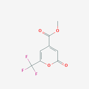 molecular formula C8H5F3O4 B14074786 Methyl 2-oxo-6-(trifluoromethyl)-2H-pyran-4-carboxylate CAS No. 101640-70-4