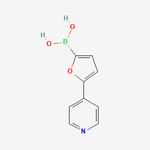 molecular formula C9H8BNO3 B14074791 (5-(Pyridin-4-yl)furan-2-yl)boronic acid 