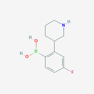 (4-Fluoro-2-(piperidin-3-yl)phenyl)boronic acid