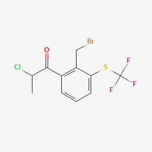 1-(2-(Bromomethyl)-3-(trifluoromethylthio)phenyl)-2-chloropropan-1-one