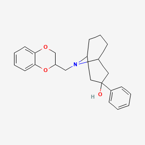 9-Azabicyclo(3.3.1)nonan-3-OL, 9-(1,4-benzodioxan-2-ylmethyl)-3-phenyl-