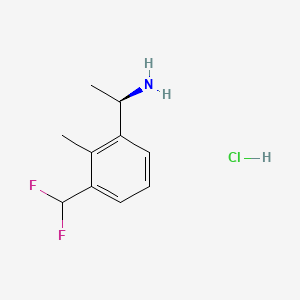 molecular formula C10H14ClF2N B14074939 (R)-1-(3-(Difluoromethyl)-2-methylphenyl)ethan-1-amine hydrochloride 