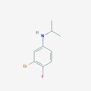 molecular formula C9H11BrFN B1407495 3-溴-4-氟-N-(异丙基)苯胺 CAS No. 1566843-16-0
