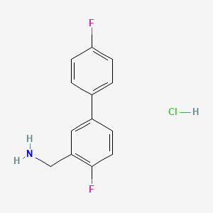molecular formula C13H12ClF2N B1407502 (4,4'-Difluoro[1,1'-biphenyl]-3-yl)methanamine hydrochloride CAS No. 1401425-38-4