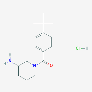 molecular formula C16H25ClN2O B1407504 1-(4-叔丁基苯甲酰)哌啶-3-胺盐酸盐 CAS No. 1638612-37-9