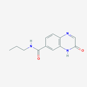 molecular formula C12H13N3O2 B1407505 3-oxo-N-propyl-3,4-dihydroquinoxaline-6-carboxamide CAS No. 1638612-60-8