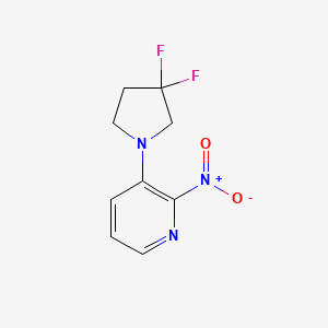 molecular formula C9H9F2N3O2 B1407512 3-(3,3-Difluoropyrrolidin-1-yl)-2-nitropyridine CAS No. 1779136-37-6